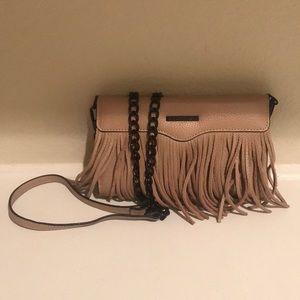 Rebecca Minkoff Fringe Crossbody Bag - NudeLeather